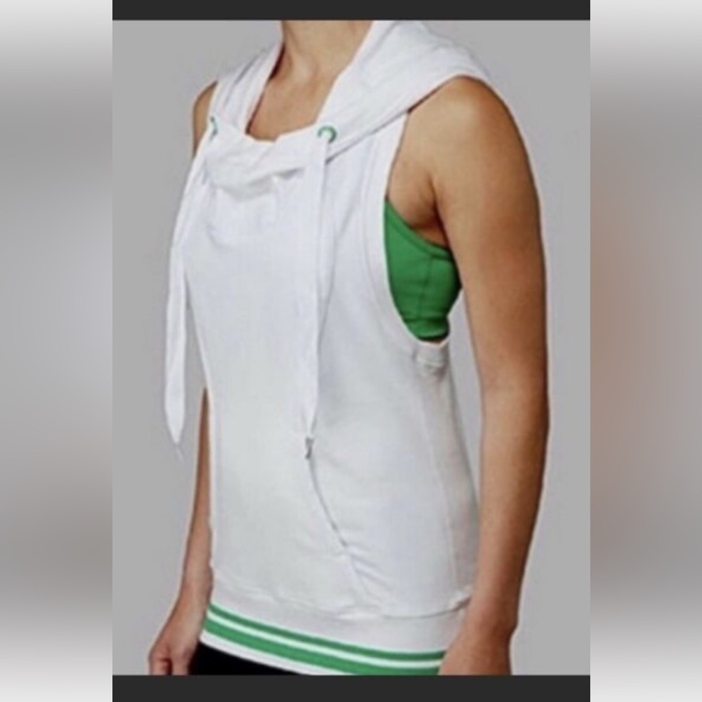 Lululemon scuba racer back sweatshirt size 6 white and green
